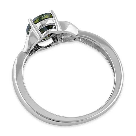 Charmed Oval Peridot Ring Womens Casual Formal Sterling Silver Jewelry New - Picture 4 of 4